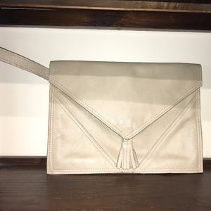 Vintage Leather Envelope Clutch "Made in Brasil"